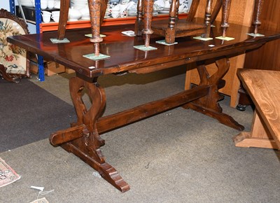 Lot 1397 - A 20th Century French Oak Farmhouse Refectory...