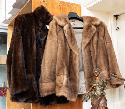 Lot 1179 - Dark Mink Cropped Jacket, and a Light Mink...