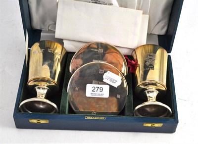 Lot 279 - Silver commemorative goblets