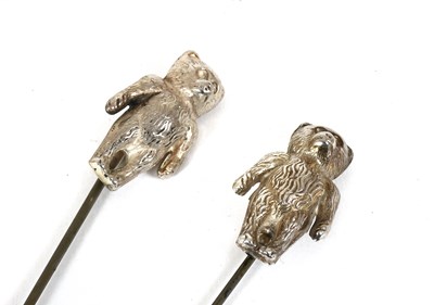 Lot 2150 - Pair of Charles Horner Silver Teddy Bear...