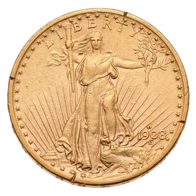 Lot 380 - USA, Twenty Dollars 1908D, Denver mint, obv....