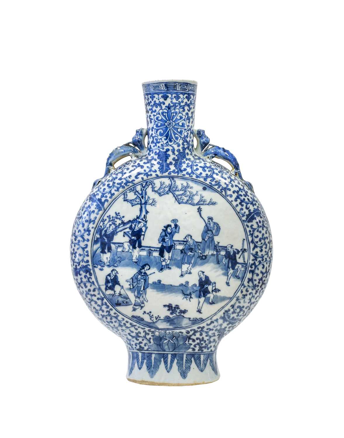 Lot 18 - A Chinese Porcelain Moon Flask, 19th century,...