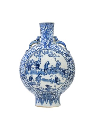 Lot 18 - A Chinese Porcelain Moon Flask, 19th century,...