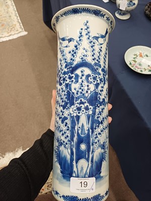 Lot 19 - A Chinese Porcelain Sleeve Vase, Kangxi reign...