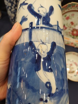 Lot 19 - A Chinese Porcelain Sleeve Vase, Kangxi reign...