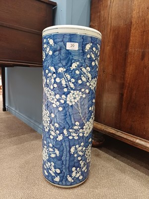Lot 20 - A Chinese Porcelain Stick Stand, late...