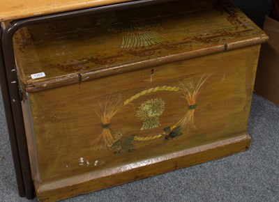 Lot 1357 - A Rustic Painted Blanket Chest, 78cm by 48cm...