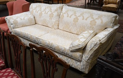 Lot 1422 - A Multi York Three Seater Sofa, upholstered in...