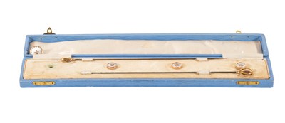 Lot 2073 - Pair of Charles Horner 9ct Gold Hat Pins of...