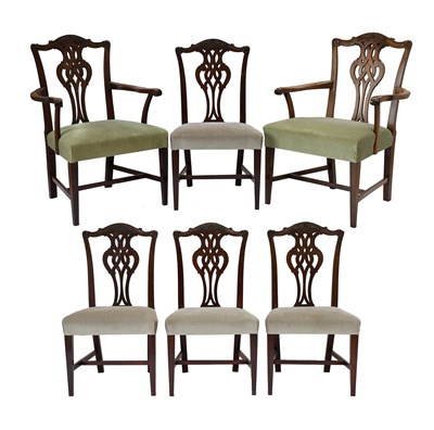 Lot 633 - A Set of Six (4+2) George III-Style Carved...
