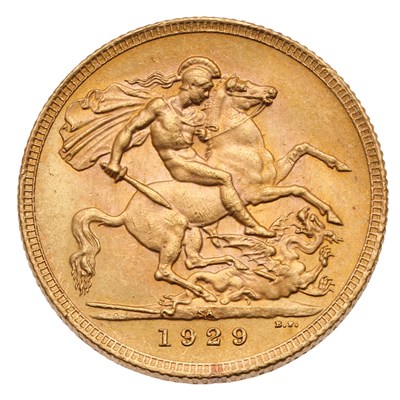 Lot 220 - George V, Sovereign 1929SA, Pretoria Mint;...