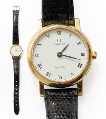 Lot 288 - A Lady's 18 Carat Gold Quartz Omega Wristwatch,...