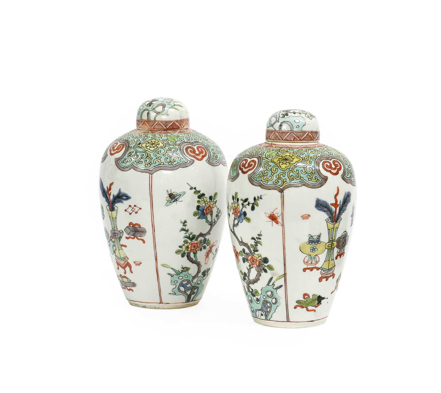 Lot 28 - A Pair of Samson of Paris Porcelain Jars and...