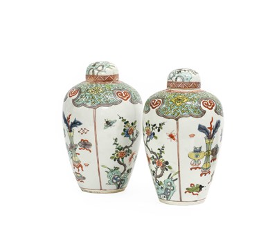 Lot 28 - A Pair of Samson of Paris Porcelain Jars and...