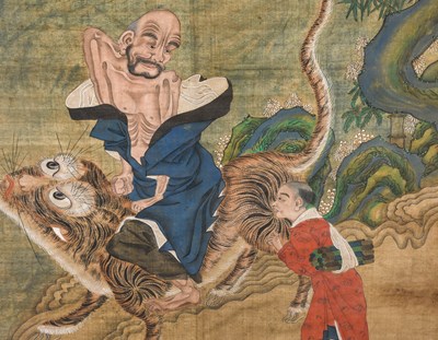 Lot 85 - Chinese School (19th century) Study of lohan...
