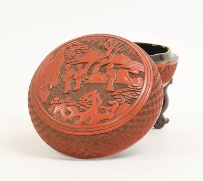Lot 79 - A Chinese Cinnabar Lacquer Box and Cover, Qing...