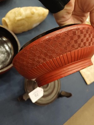 Lot 79 - A Chinese Cinnabar Lacquer Box and Cover, Qing...