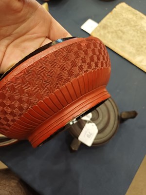 Lot 79 - A Chinese Cinnabar Lacquer Box and Cover, Qing...