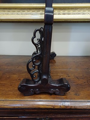 Lot 22 - A Chinese Porcelain-Mounted Hardwood Table...