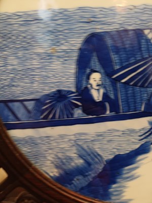 Lot 22 - A Chinese Porcelain-Mounted Hardwood Table...