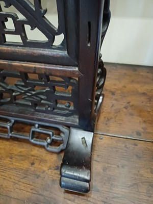 Lot 22 - A Chinese Porcelain-Mounted Hardwood Table...