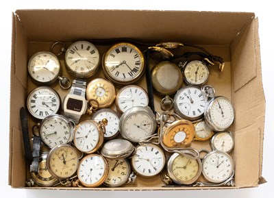 Lot 297 - Four Plated Pocket Watches, A Military Issue...