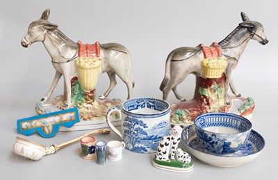 Lot 106 - A Pair of Staffordshire Pottery Models of...