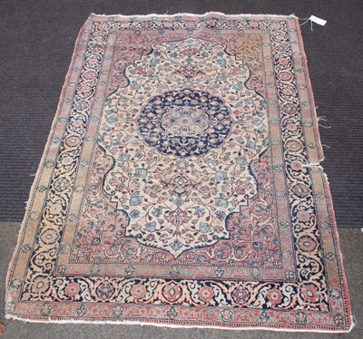 Lot 1307 - Pair of Saroukh Rugs, the ivory field of...