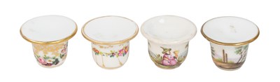 Lot 140 - Four French Porcelain Rouge Pots, circa 1830,...