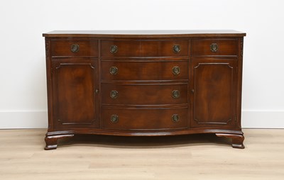 Lot 575 - An American Mahogany Serpentine-Shaped...