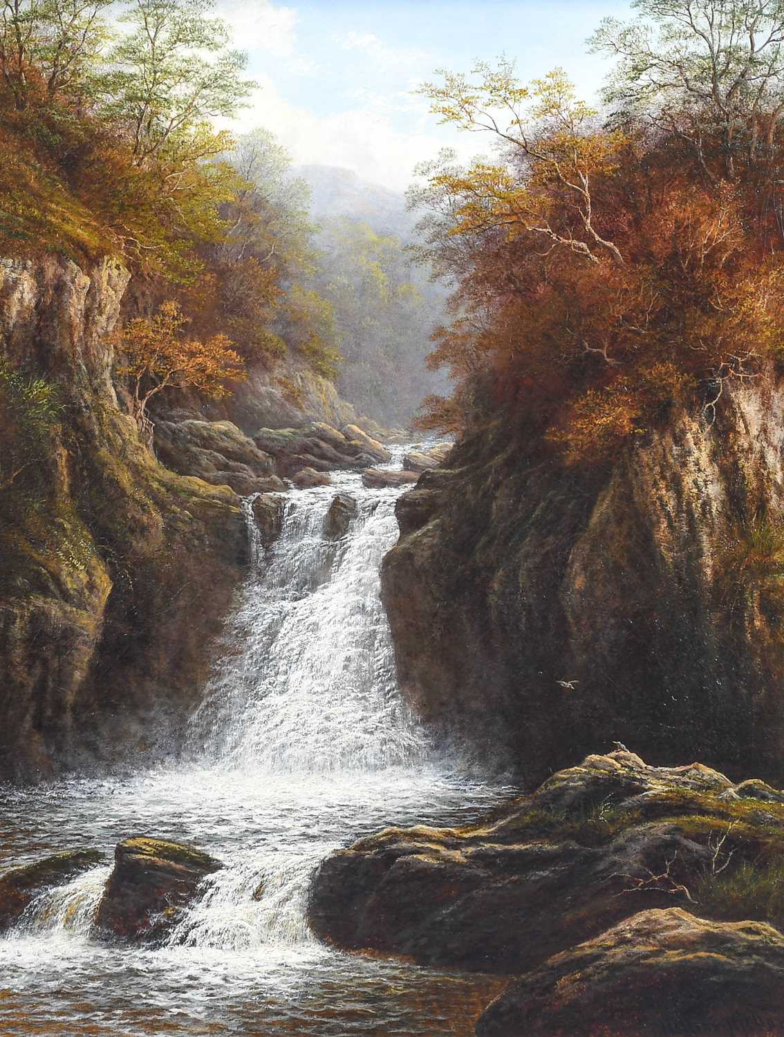 Lot 1052 - William Mellor (1851-1931) Rapid Falls,...
