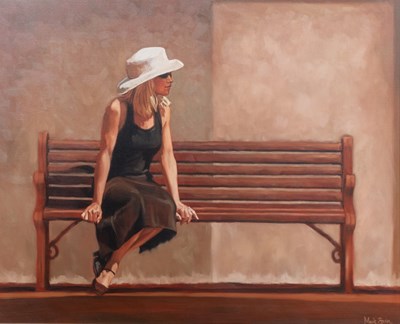 Lot 1152 - Mark Spain (b.1962) Elegant lady seated on a...