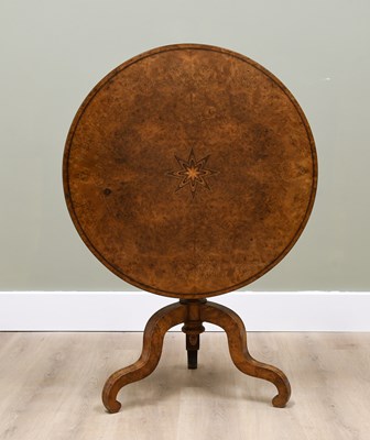 Lot 438 - A Burr Elm, Marquetry-Inlaid and Ebony-Strung...