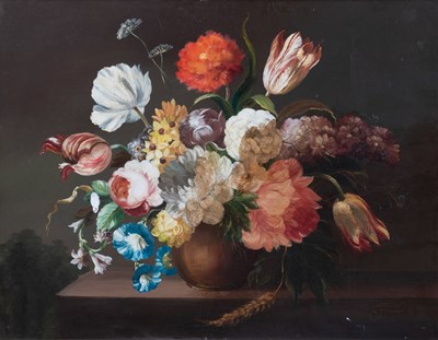 Lot 1218 - Dutch School (20th Century) Still life of...