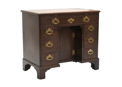 Lot 602 - A George III Mahogany Kneehole Desk, 3rd...
