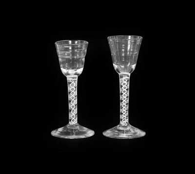 Lot 160 - A "Lynn" Wine Glass, circa 1760, the ribbed...