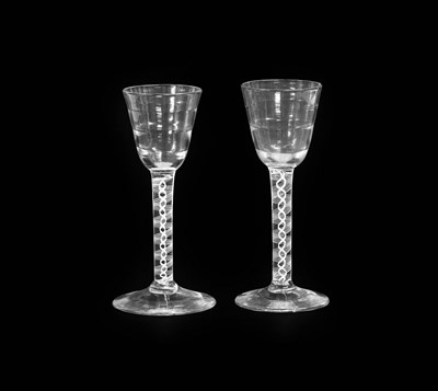 Lot 159 - A "Lynn" Wine Glass, circa 1760, the ribbed...