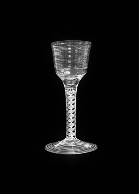 Lot 158 - A "Lynn" Wine Glass, circa 1760, the ribbed...