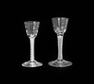 Lot 157 - A "Lynn" Cordial Glass, circa 1760, the ribbed...