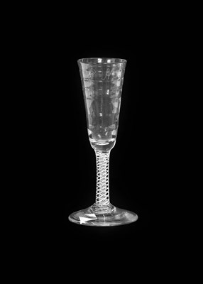 Lot 156 - A "Lynn" Ale Flute, circa 1760, the ribbed...