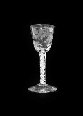 Lot 151 - A Wine Glass, circa 1750, the rounded funnel...
