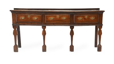 Lot 345 - A George I Oak Dresser Base, early 18th...