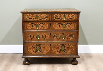 Lot 436 - A William & Mary Walnut, Marquetry-Inlaid and...