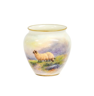 Lot 235 - A Royal Worcester Porcelain Vase, by Harry...