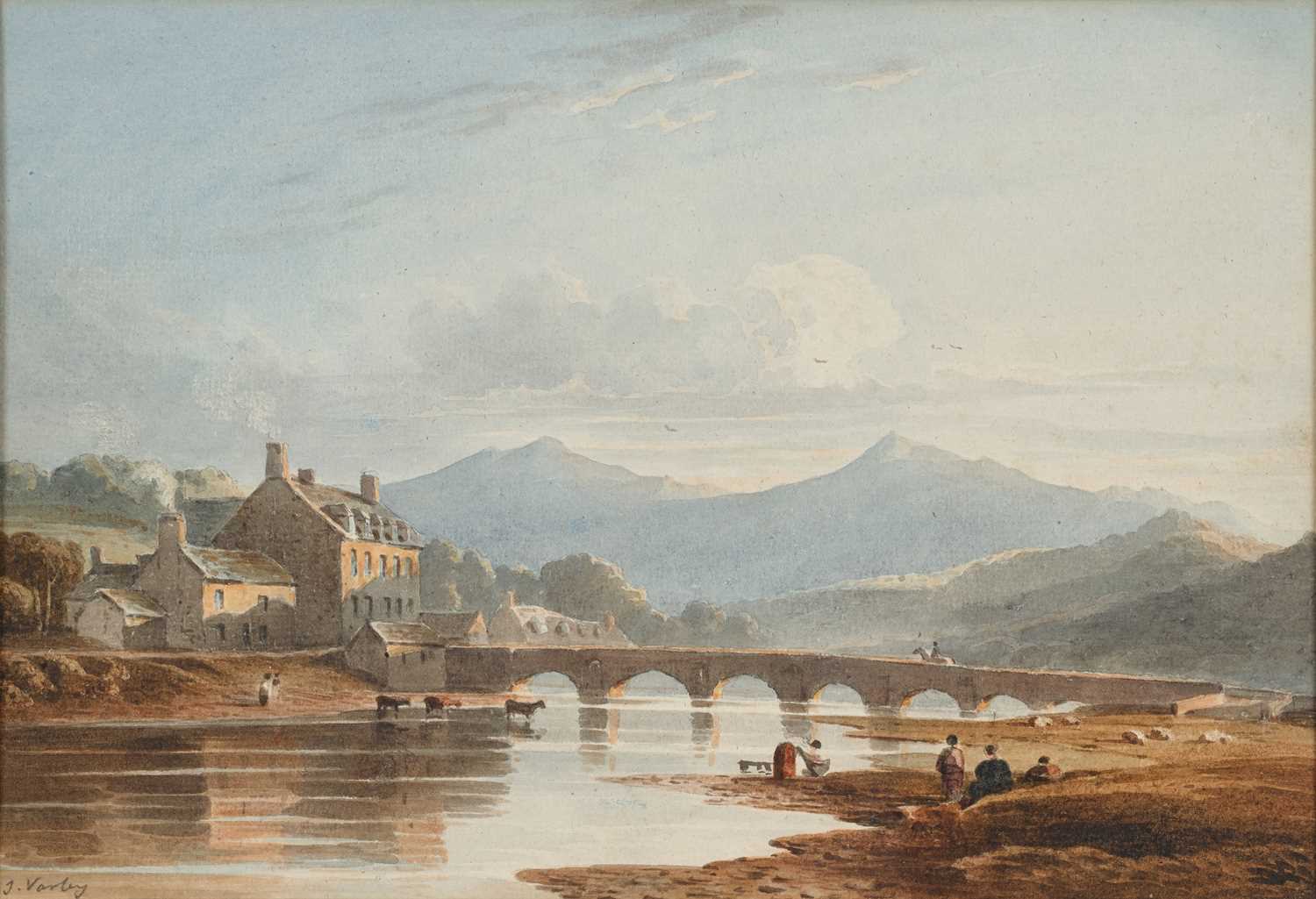 Lot 1019 - John Varley OWS (1778-1842) "Bala Lake, North...