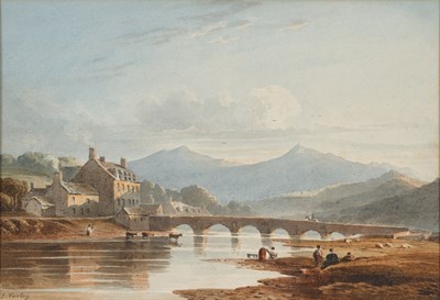 Lot 1019 - John Varley OWS (1778-1842) "Bala Lake, North...