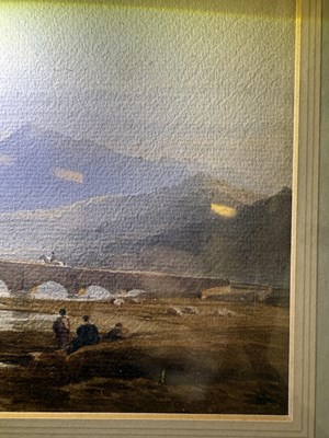 Lot 1019 - John Varley OWS (1778-1842) "Bala Lake, North...