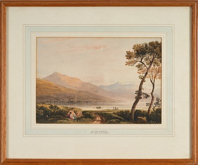 Lot 1019 - John Varley OWS (1778-1842) "Bala Lake, North...