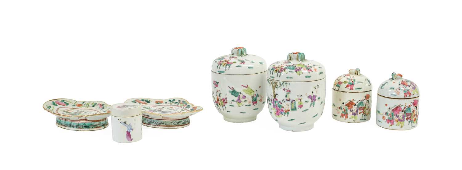 Lot 51 - A Pair of Chinese Porcelain Jars and Covers,...