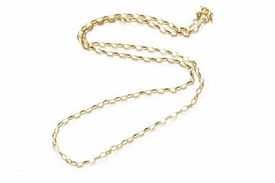 Lot 343 - A Cable Link Chain, stamped '375', length 61.5cm